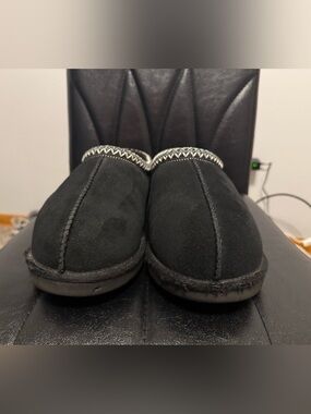 UGG Black Suede Men's Slip-On Slippers